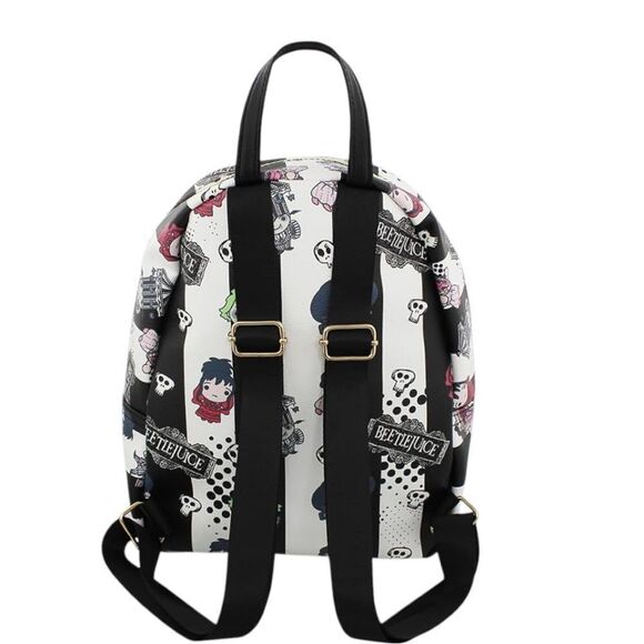 Beetlejuice Striped Mini Backpack NWT - Picture 2 of 6